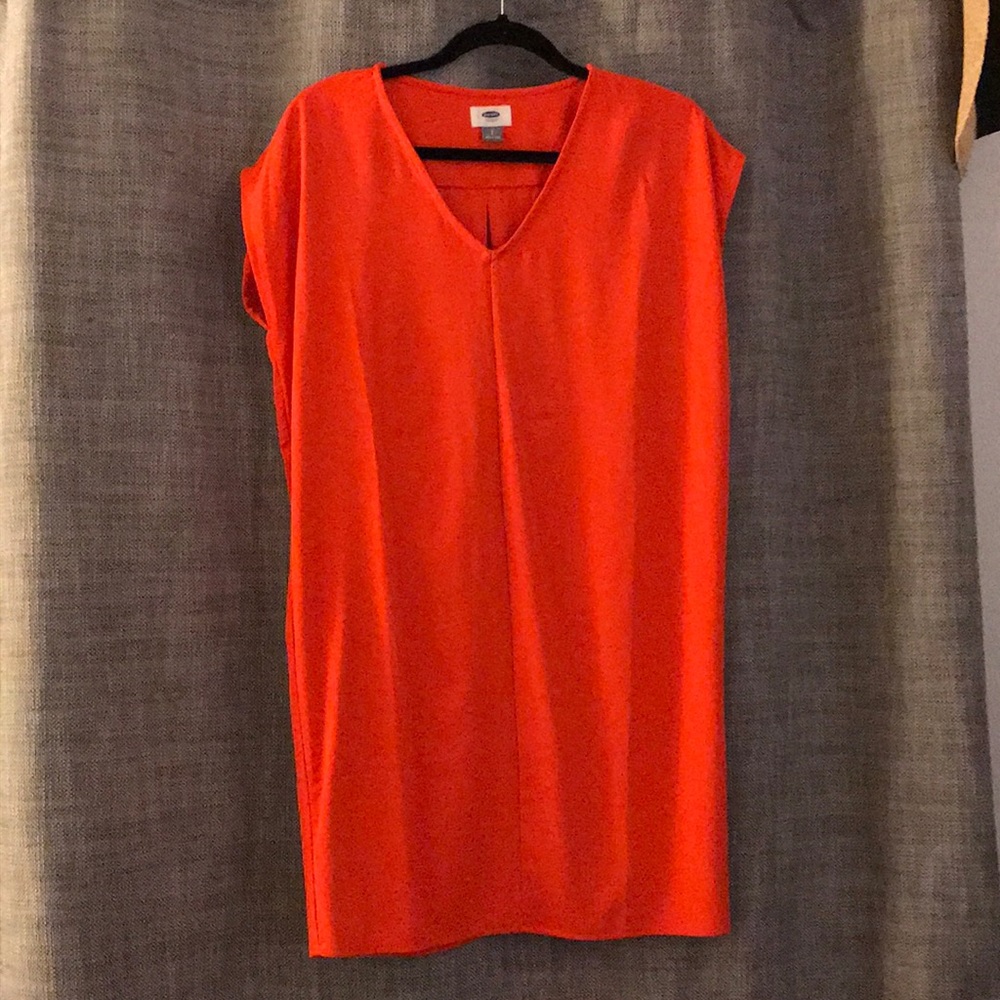 Orange T-shirt dress